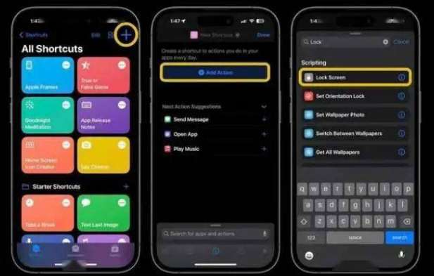 萍乡苹果14锁屏维修店分享iPhone14升级iOS16.4后如何创建锁屏快捷方式 